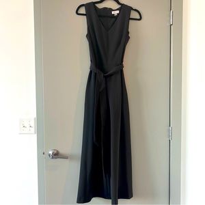 Calvin Klein Sash Tie Jumpsuit Black Size 2 NWT